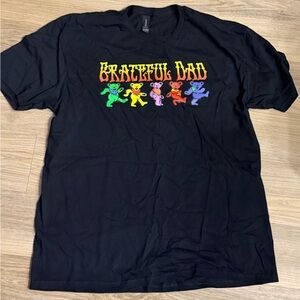 Grateful Dad Dancing Bears Gildan Softstyle Black T-Shirt for Dad